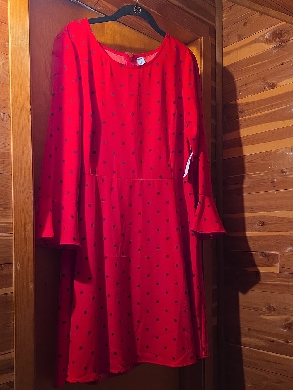 Red Polka Dot Bell-Sleeve Women’s Dress From Old Navy